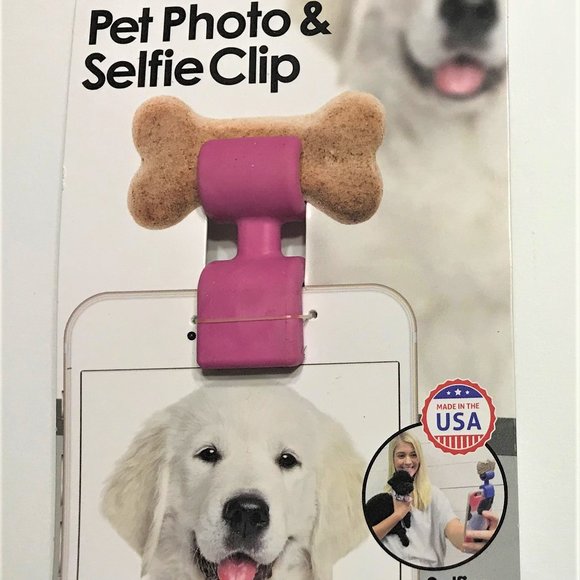 Pink Treatie Dog/Cat Pet Photo and Selfie Clip - Picture 1 of 3